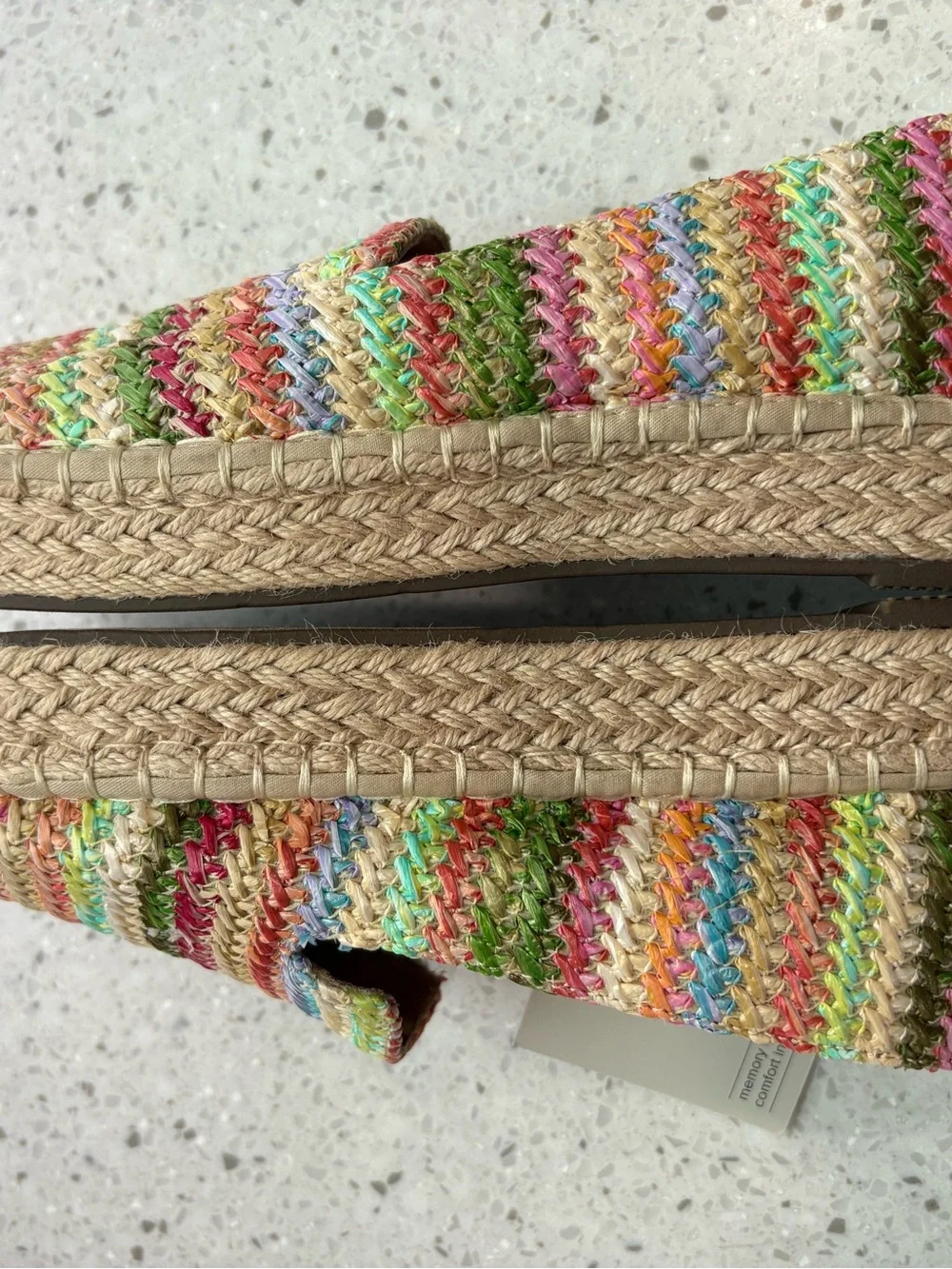 NWT Joie Cara Multicolor Woven Espadrille Slip-On - Women's- size 7.5